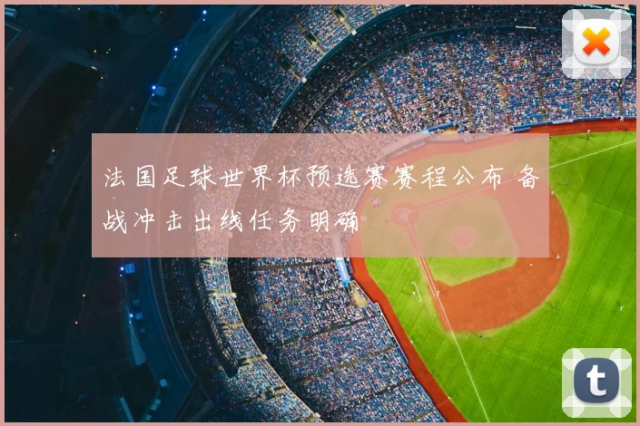 法国足球世界杯预选赛赛程公布 备战冲击出线任务明确